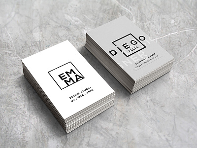 New Personal ID black business business card card grey id logo personal portfolio square vector white
