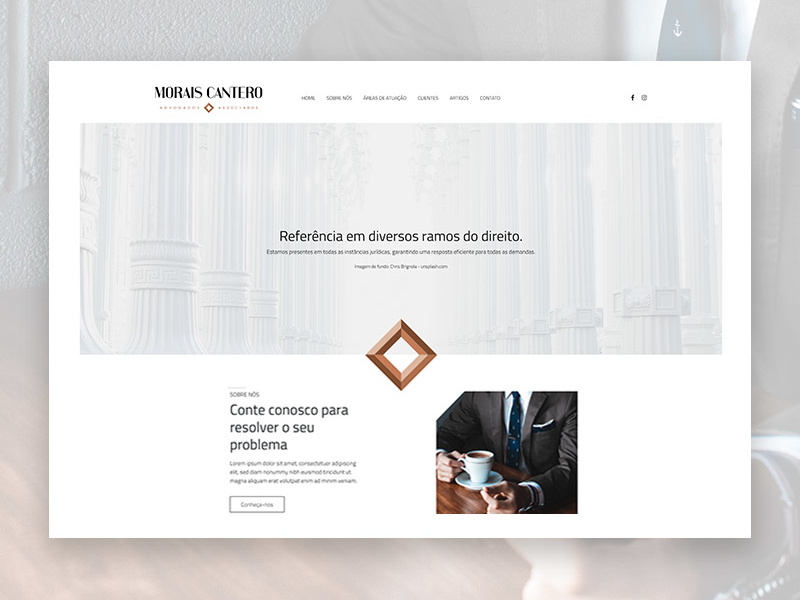 Morais Cantero law firm business white web interface design