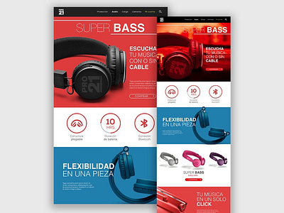 Proposal Landing Page design headphones ui ux web