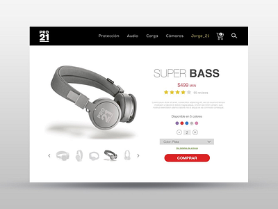 Product Detail Page design headphones proposal ui ux