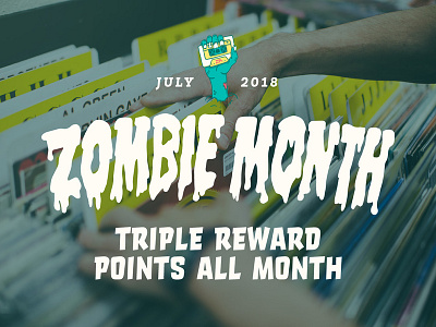 Zia Records • Zombie Month Campaign adobe draw adobe ilustrator campain design digital illustration handlettered illustration logo logo design typography zombie