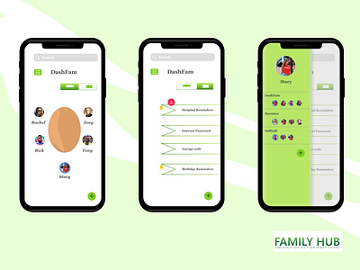 FamilyHub screens home screen screen ui ux