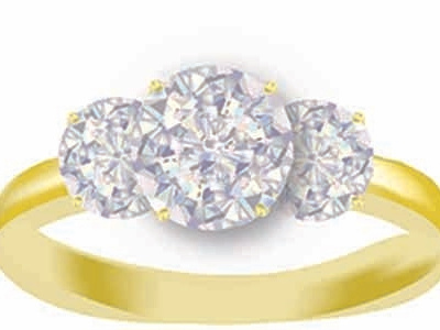 Diamond Ring with a gold band