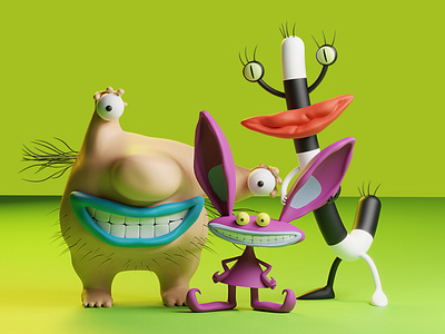 Ahh Real Monsters Designs Themes Templates And Downloadable Graphic Elements On Dribbble