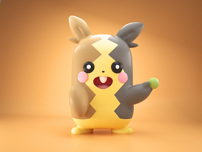 Morpeko 3d 3d art character cinema4d dribbble illustration modeling monster morpeko nintendo octane pokemon render shot zbrush