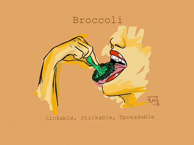“Uncomfortable” in a picture broccoli quick sketch uncomfortable yellow