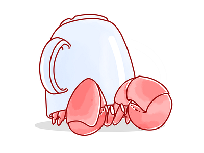 Mug crab blue crab crustacean cup cute hermit mug red