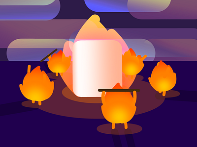 Marshmallow bonfire autumn blue bonfire campfire fire marshmallow orange sweet