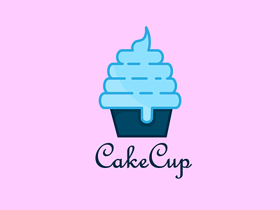 Day 18 of the Daily Logo Challenge. CakeCup branding cupcake dailylogochallenge illustration logo