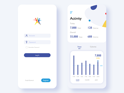 an activity app design 1 app exercise app ui ui design ux