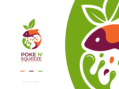 POKE N' SQUEEZE LOGO BRANDING 2022 behance behance branding behance project brand identity branding catering identity catering logo design food brand identity food logo food menu graphic design identity logo logo designer menu design minimal restaurant branding restaurant logo