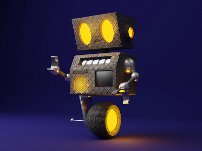 Byte Technician, Robot 3D Render