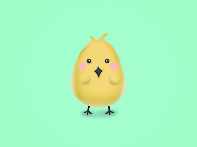 Cute Baby Chicken 2d character adobe photoshop art cartoon character character design design digital painting illustration
