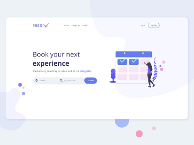 Reserv - booking app landing page