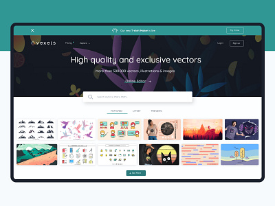 Vexels website - redesign concept design flat illustrations images redesign redesign concept stock ui ux web design webdesign