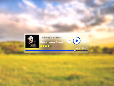 Glass Music Player adobe xd music player music player ui
