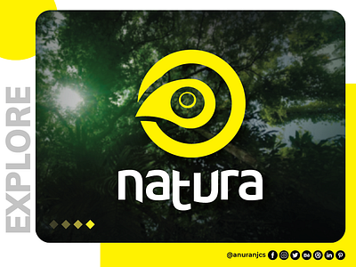 Natura Creative Logo artistic awesome branding clean color cool creative creative design design explore flat green hd illustration logo nature simple vector yellow