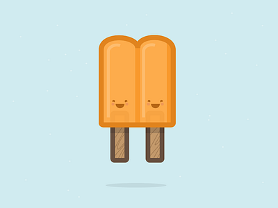 Twin Pops ice cream ice cream icon illustration popsicle