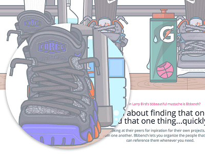 Bbbench Hero - Nike Air Max 2 Strong's basketball basketball shoes bench illustration nike nike air max nike air max 2 strong shoe shoe illustration shoelaces shoes waterbottle