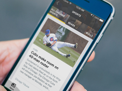 Sun Times Network iOS App [Category Feed] chicago sun times ios mockup news app sun times ui