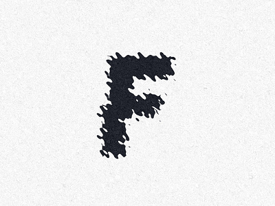 Spilled F f f logo letter f