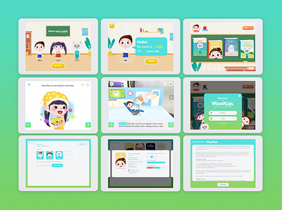 Wisekids - AR Storytelling Application app design illustration ui ux