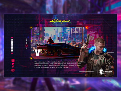 Cyberpunk UI concept