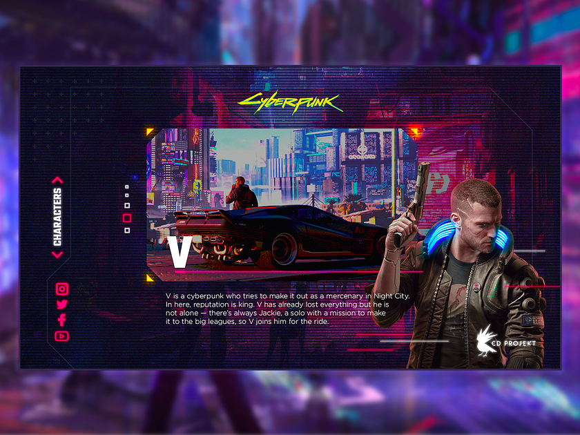 Cyberpunk UI concept by Frederic Vannier on Dribbble