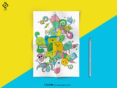 Doodle Mooddur! adobe art behance colorful design doodle drawing illustration