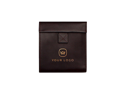 Leather wallet logo mockup