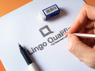 Lingo Qualifiers Logo Sketch brand identity designer branding logo design
