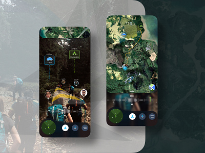 AR Travel Hiking Mobile UI