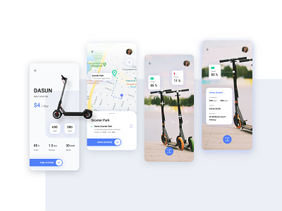 Rent Scooter Travel Mobile UI