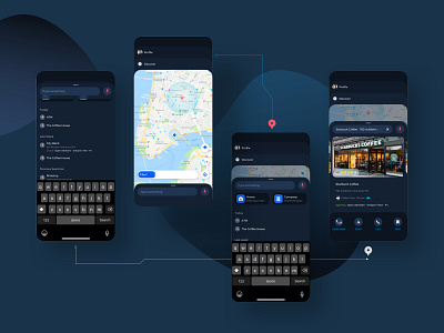 Navigation Map Mobile UI