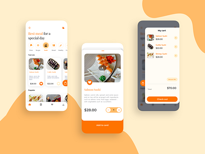 Food And Deliverry UI Basic app design icon kit mobile scrypt sketch ui ux vector