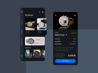 Watch Ecommerce Mobile UI app categories collection design ecommerce fashion icon infomation kit mobile payment product shop shopping sketch ui ux watch