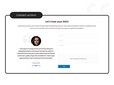 Contact us form attachments boostrap clients contact form contact us customers get in touch inquiry minimalistic responsive design reviews sales testimonials user experience web design
