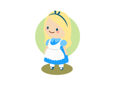Alice in wonderland - fairy tales colection app kids character design design illustration vector
