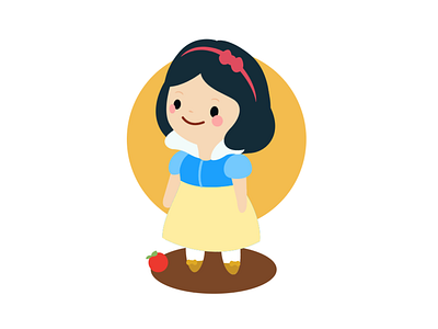Snow White - fairy tales colection app kids character design design illustration vector