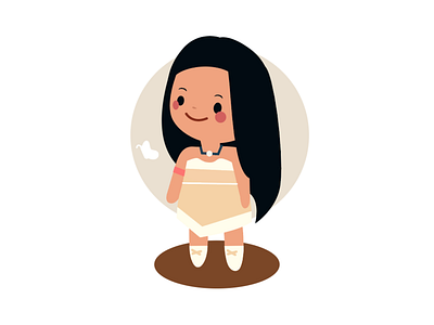 Pocahontas - fairy tales colection app app kids artwork character design design illustration vector web website