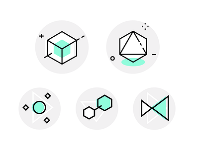 Icons exploration with negative space abstract design design icons icons design vector web website