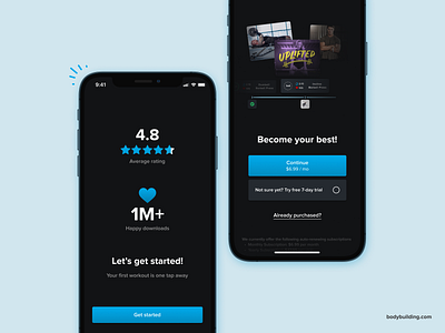 bodybuilding.com dark theme app
