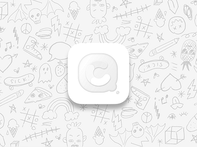 Chat Icon app branding chat app clean design drawing flat icon identity illustration ios iphone logo minimal ui white