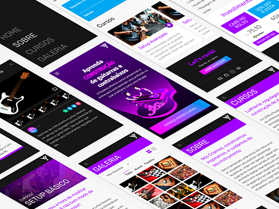 Pauleira Responsive Layout Mobile Version design system isometric layout mobile purple responsive responsive design