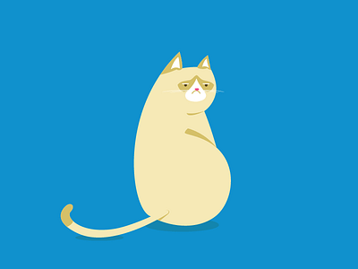 Sadcat art cat character design grumpy illustration sad vector