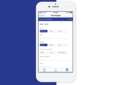 UI for voice enabled task manager design product design ui deisgn ux design visual design