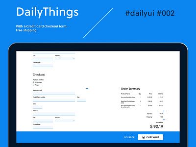 Dailythings 002 checkout credit card dailyui