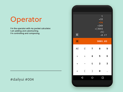 Operator app calculator dailyui