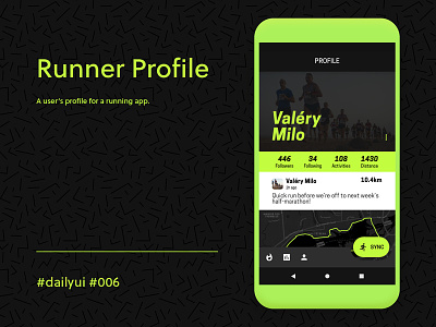 Running App app dailyui profile run user