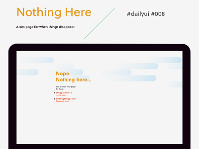 Nothing Here 404 dailyui error